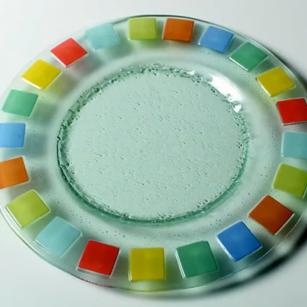 Villeroy & Boch Twist Alea Vitrum Fused Glass Buffet Plate Serving Platter